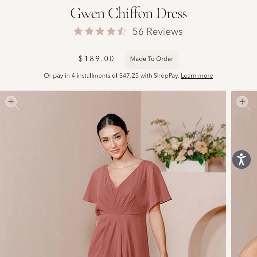 Revelry Gwen Chiffon Bridesmaid dress